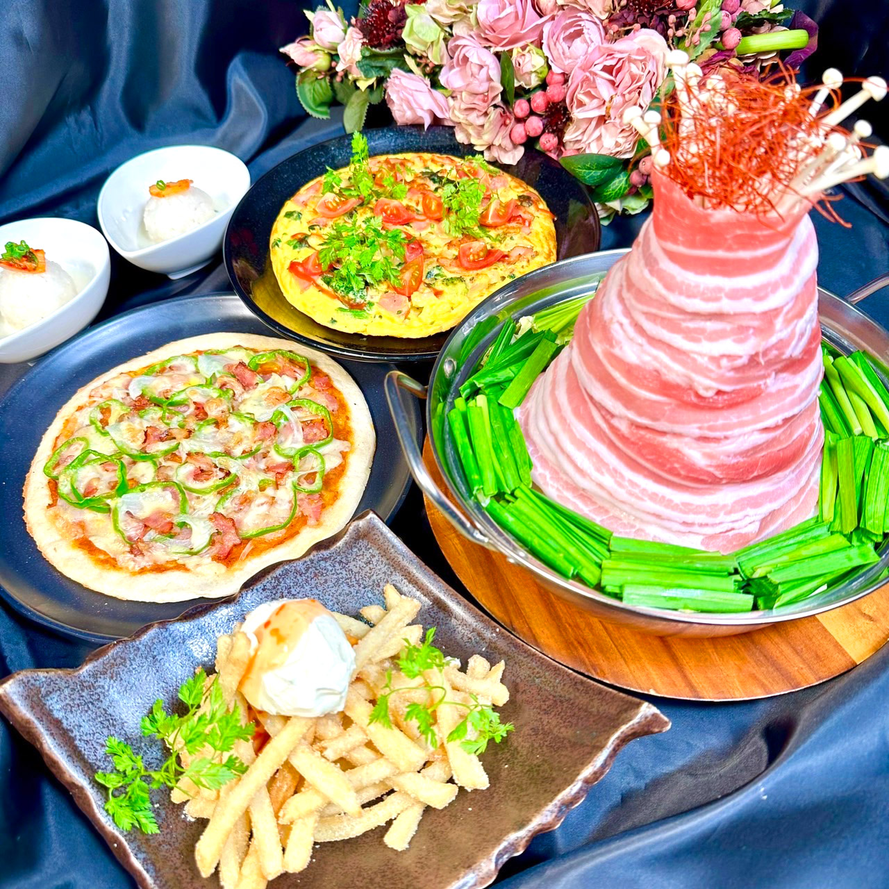 Bar＆Dining One肉タワー豆乳発酵鍋
